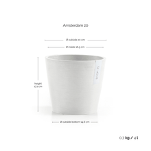 Ecopots Amsterdam 20 Pure White