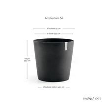 Ecopots Amsterdam Dark Grey