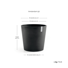 Ecopots Amsterdam Dark Grey