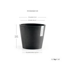 Ecopots Amsterdam Dark Grey
