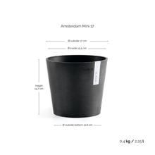 Ecopots Amsterdam Mini Pot Dark Grey