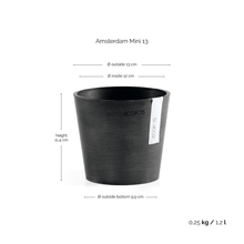 Ecopots Amsterdam Mini Pot Dark Grey