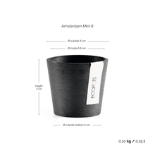 Ecopots Amsterdam Mini Pot Dark Grey