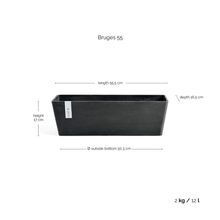 Ecopots Bruges Dark Grey