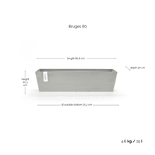 Ecopots Bruges White Grey