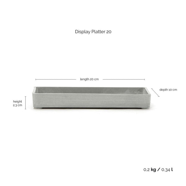 Ecopots Display Platter White Grey