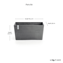 Ecopots Paris Grey 80cm
