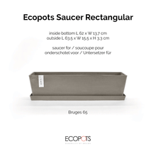 Ecopots Saucer Rectangular Taupe