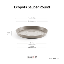 Ecopots Saucer Round Taupe