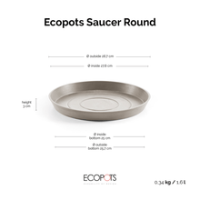 Ecopots Saucer Round Taupe