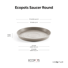 Ecopots Saucer Round Taupe